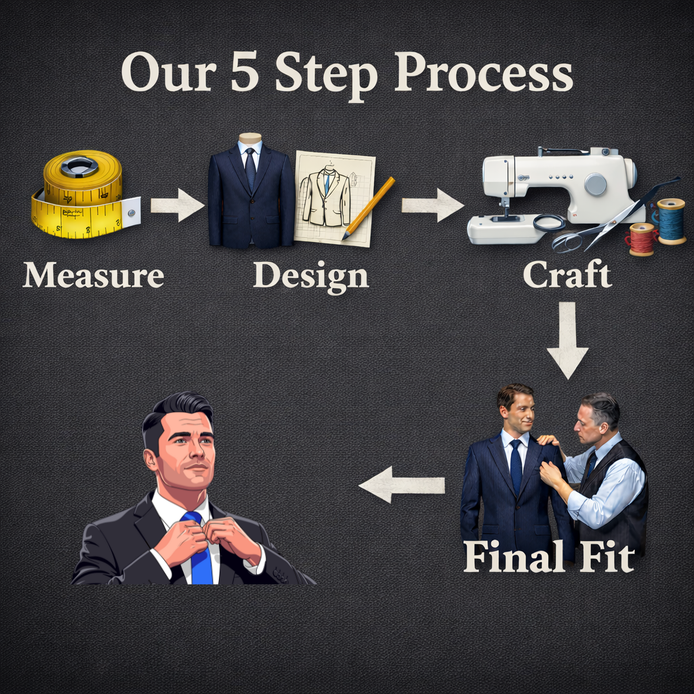 Making Suit For Men Using Chart Custom Suits in Detroit | Pearce Bespoke Detroit